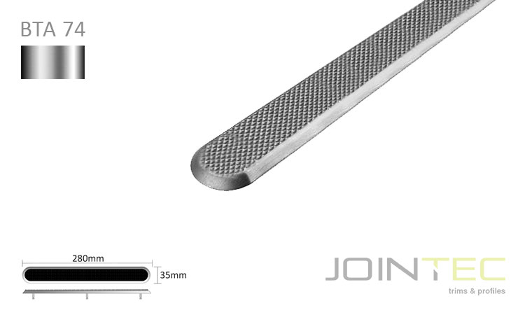 STEP Tátil BTA 74 - Inox Relevo