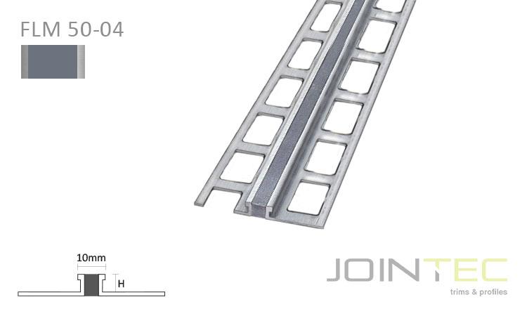FLEX SLIM FLM 50-04 - Alumínio Nat. + EPDM Cinza
