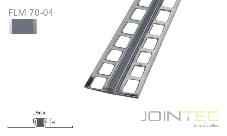 FLEX SLIM FLM 70-04 - Inox Nat. + EPDM Cinza