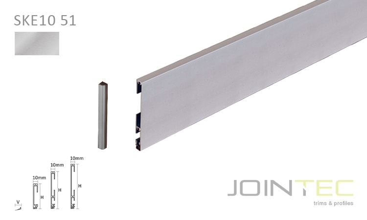 SKIRTING SKE10 51 - Alumínio Prata Mate