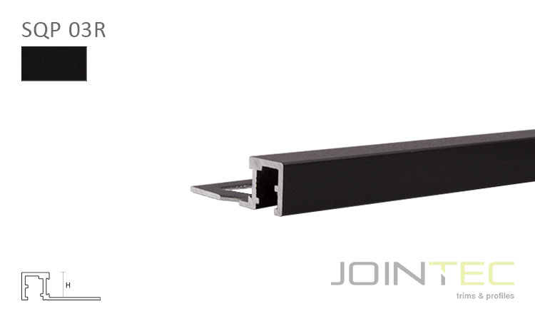 SQUARE PRO SQP 03R - Alumínio Lacado Preto Relevo